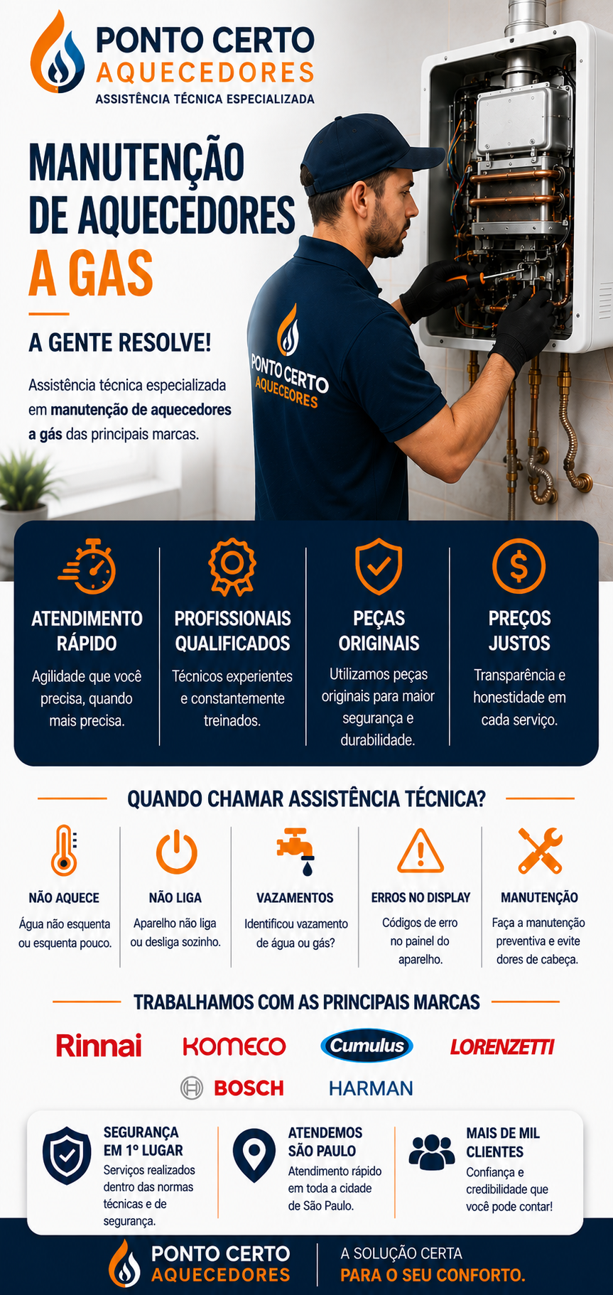 Manutenção de Aquecedor a Gás