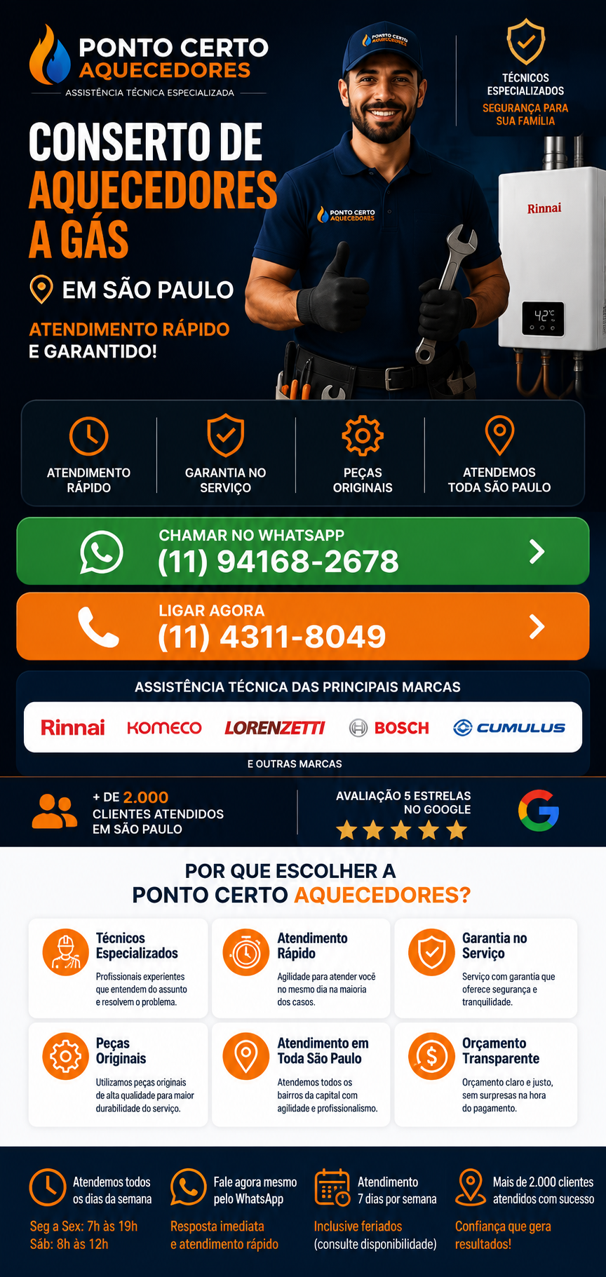 conserto de aquecedor a gas