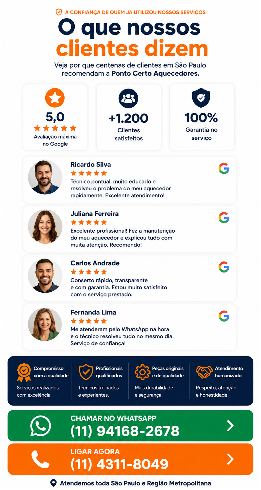 manutenção de aquecedores