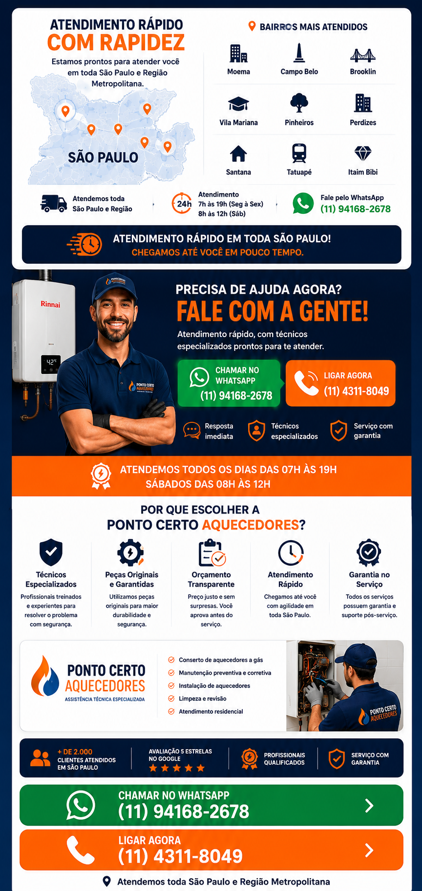 aquecedor a gás não liga