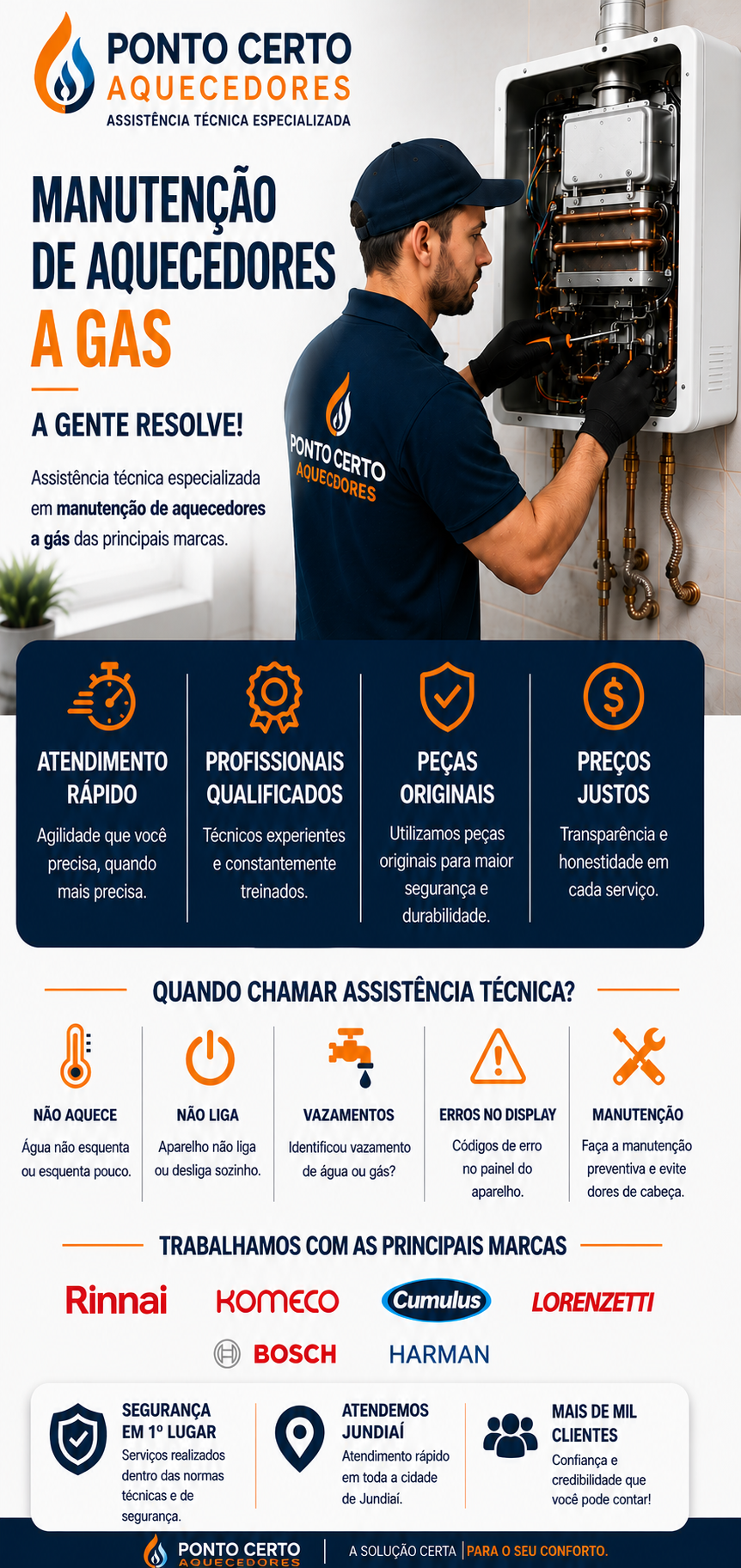 Manutenção de Aquecedores em Jundiaí